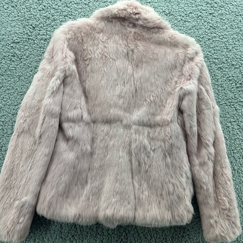 XOXO Vintage Coat Blush Rabbit Fur Coat SZ M - Picture 4 of 17